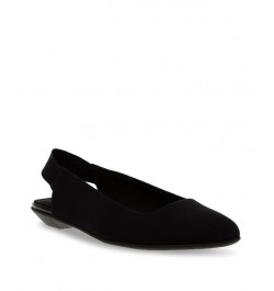 Women's Oaks Stretch Sling Back Flats Black $35.55 Shoes