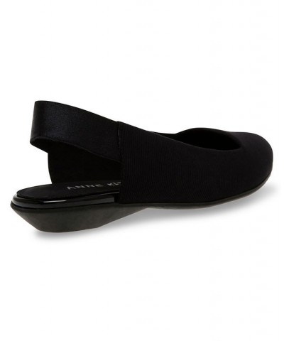 Women's Oaks Stretch Sling Back Flats Black $35.55 Shoes