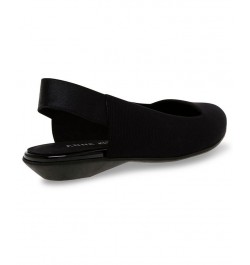 Women's Oaks Stretch Sling Back Flats Black $35.55 Shoes