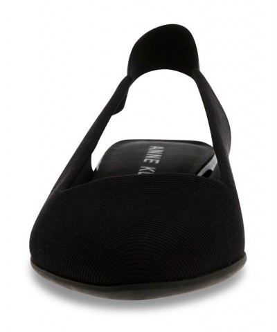 Women's Oaks Stretch Sling Back Flats Black $35.55 Shoes