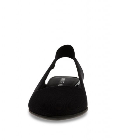 Women's Oaks Stretch Sling Back Flats Black $35.55 Shoes