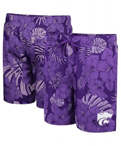 Men's Purple Kansas State Wildcats The Dude Swim Shorts $31.85 Swimsuits