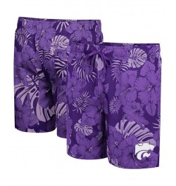 Men's Purple Kansas State Wildcats The Dude Swim Shorts $31.85 Swimsuits