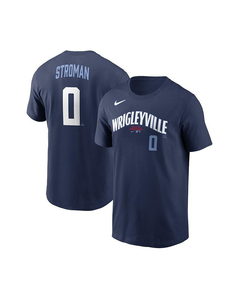 Men's Marcus Stroman Navy Chicago Cubs City Connect Name and Number T-shirt $28.99 T-Shirts