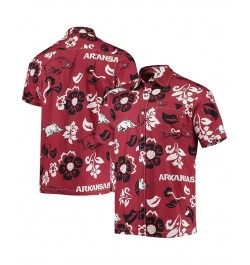 Men's Cardinal Arkansas Razorbacks Floral Button-Up Shirt $31.50 Shirts