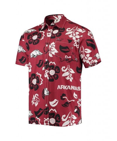 Men's Cardinal Arkansas Razorbacks Floral Button-Up Shirt $31.50 Shirts