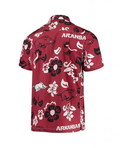 Men's Cardinal Arkansas Razorbacks Floral Button-Up Shirt $31.50 Shirts