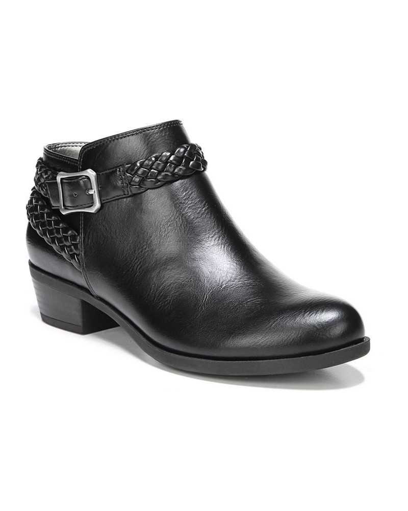 Adriana Booties Black Smooth Faux Leather $44.65 Shoes