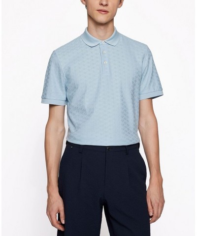 BOSS Men's Slim-Fit Polo Shirt Light, Pastel Blue $52.58 Polo Shirts