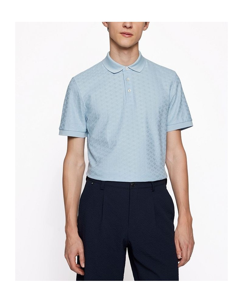 BOSS Men's Slim-Fit Polo Shirt Light, Pastel Blue $52.58 Polo Shirts