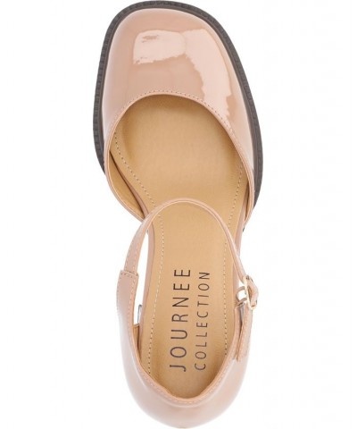 Women's Sophilynn Platform Heels Tan/Beige $41.00 Shoes