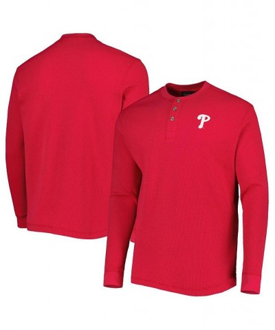 Men's Philadelphia Phillies Red Maverick Long Sleeve T-shirt $28.04 T-Shirts