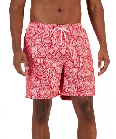 Men's Ben Tropical Swim Trunks Red $14.49 Swimsuits