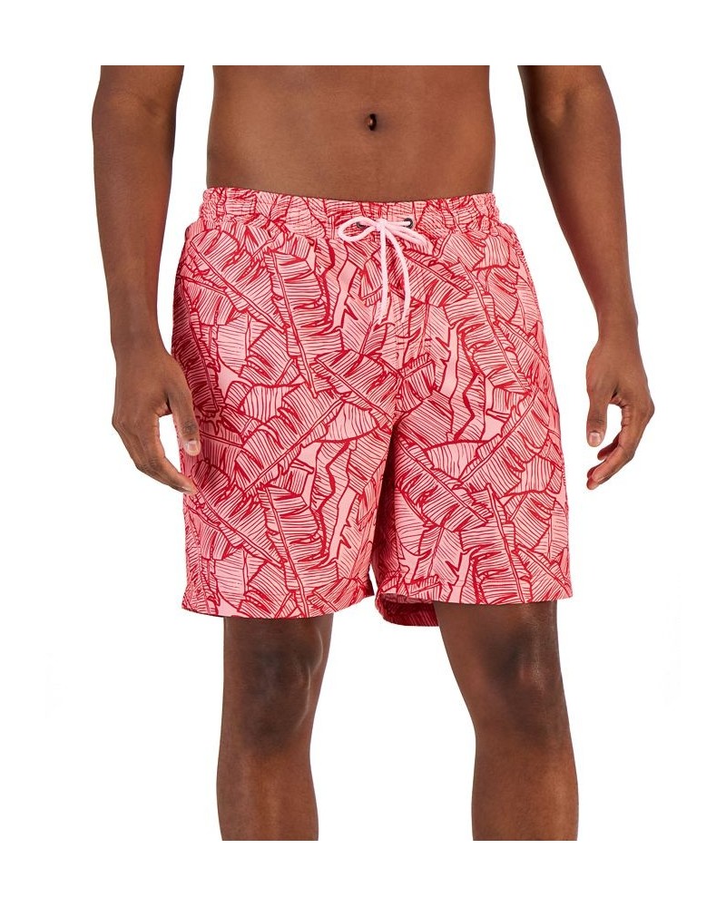 Men's Ben Tropical Swim Trunks Red $14.49 Swimsuits