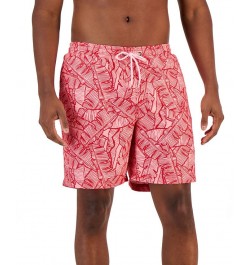 Men's Ben Tropical Swim Trunks Red $14.49 Swimsuits