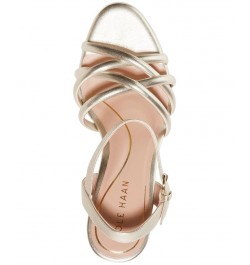 Women's Grove Strappy Platform Dress Sandals Gold $93.10 Shoes