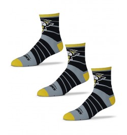 Men's Pittsburgh Penguins Three-Pack Quad Socks $23.59 Socks