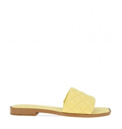 Women's Laila Flat Sandals Yellow $37.38 Shoes