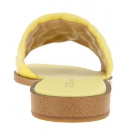 Women's Laila Flat Sandals Yellow $37.38 Shoes