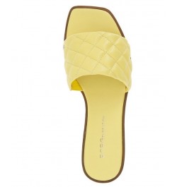 Women's Laila Flat Sandals Yellow $37.38 Shoes