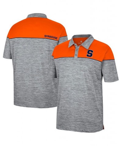 Men's Heathered Gray, Orange Syracuse Orange Birdie Polo Shirt $24.75 Polo Shirts