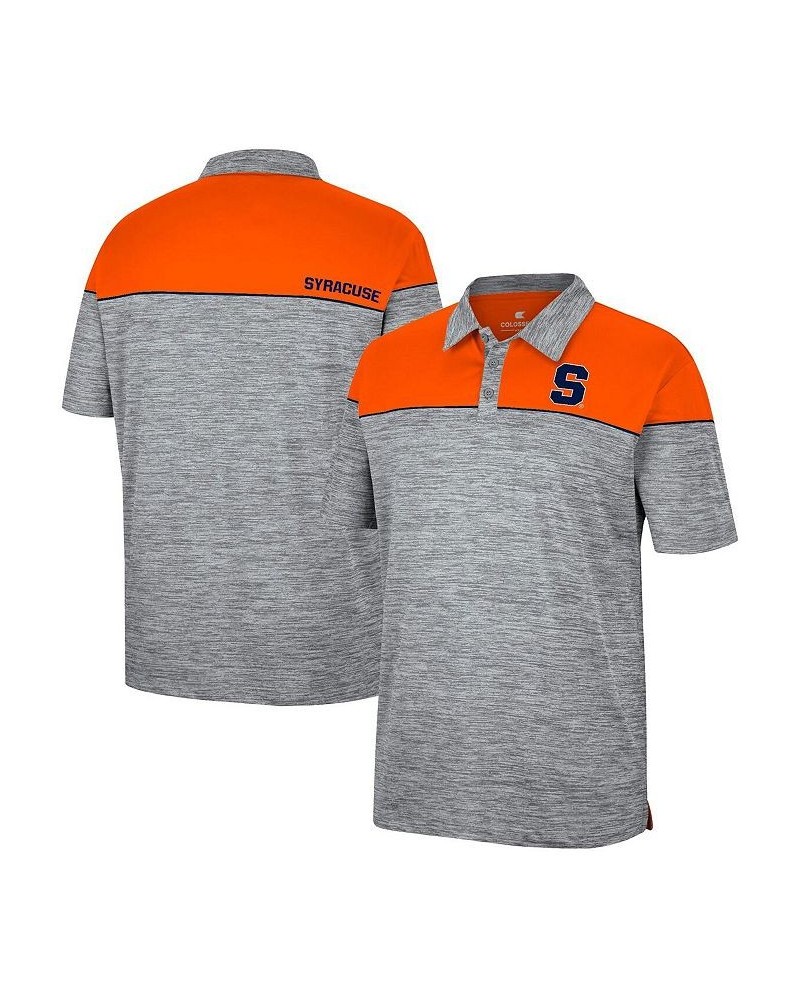 Men's Heathered Gray, Orange Syracuse Orange Birdie Polo Shirt $24.75 Polo Shirts