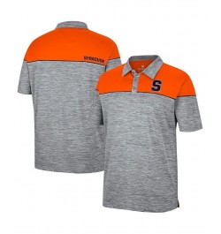 Men's Heathered Gray, Orange Syracuse Orange Birdie Polo Shirt $24.75 Polo Shirts