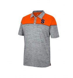 Men's Heathered Gray, Orange Syracuse Orange Birdie Polo Shirt $24.75 Polo Shirts