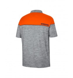 Men's Heathered Gray, Orange Syracuse Orange Birdie Polo Shirt $24.75 Polo Shirts