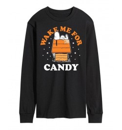 Men's Peanuts Wake for Candy T-shirt Black $25.79 T-Shirts