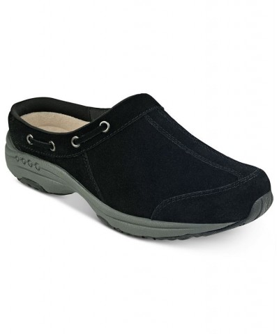 Women's Travelport Round Toe Casual Slip-on Mules Black $40.29 Shoes