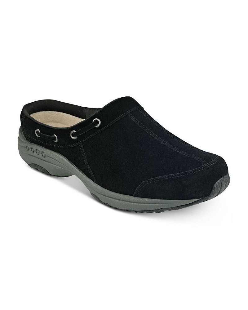 Women's Travelport Round Toe Casual Slip-on Mules Black $40.29 Shoes