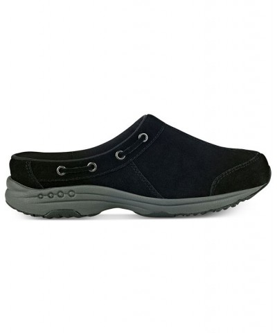 Women's Travelport Round Toe Casual Slip-on Mules Black $40.29 Shoes