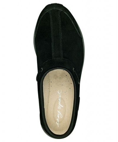 Women's Travelport Round Toe Casual Slip-on Mules Black $40.29 Shoes