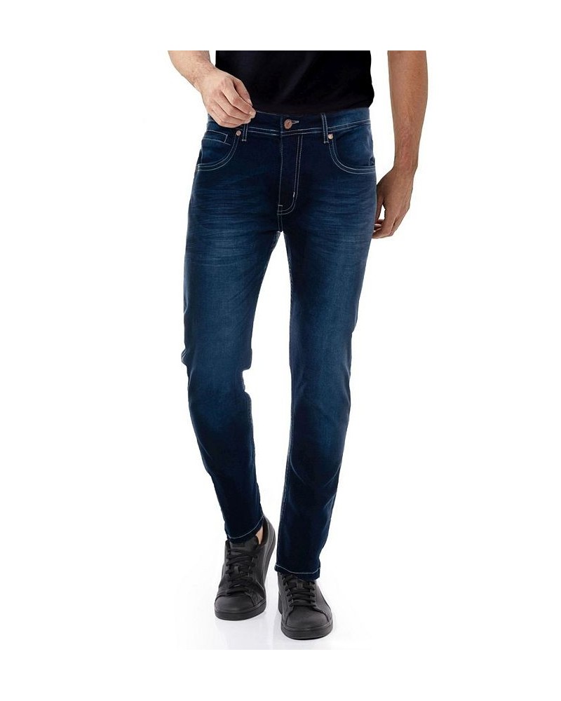 Men's Stretch 5 Pocket Skinny Jeans Blue $35.88 Jeans