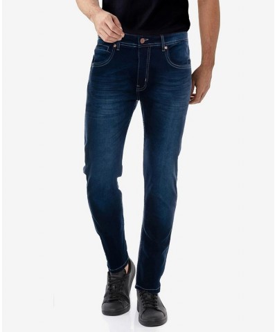 Men's Stretch 5 Pocket Skinny Jeans Blue $35.88 Jeans