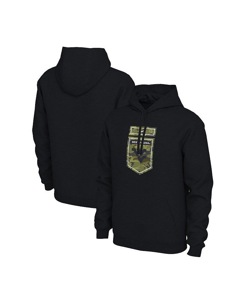 Men's Black West Virginia Mountaineers Veterans Camo Pullover Hoodie $29.40 Sweatshirt