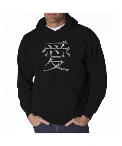 Men's Word Art Hoodie - The Word Love in 44 Languages Black $31.79 Sweatshirt