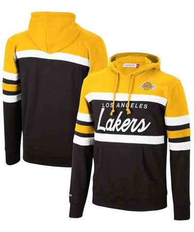 Men's Gold-Tone, Black Los Angeles Lakers Head Coach Pullover Hoodie $47.83 Sweatshirt