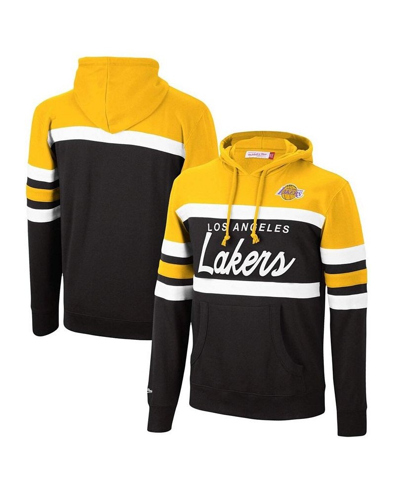 Men's Gold-Tone, Black Los Angeles Lakers Head Coach Pullover Hoodie $47.83 Sweatshirt