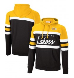 Men's Gold-Tone, Black Los Angeles Lakers Head Coach Pullover Hoodie $47.83 Sweatshirt