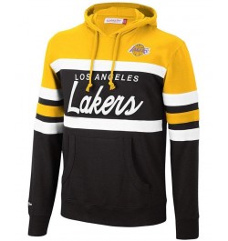 Men's Gold-Tone, Black Los Angeles Lakers Head Coach Pullover Hoodie $47.83 Sweatshirt