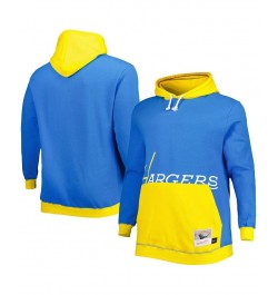 Men's Powder Blue and Gold Los Angeles Chargers Big and Tall Big Face Pullover Hoodie $52.00 Sweatshirt