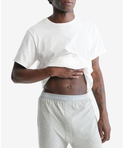 Men's Stretch Logo Waistband Sleep Pants Gray $17.37 Pajama