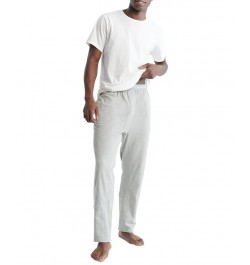 Men's Stretch Logo Waistband Sleep Pants Gray $17.37 Pajama