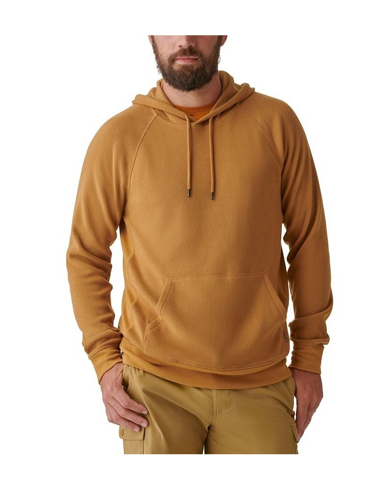 Men's Bay Stretch Waffle-Knit Hoodie Brown $12.49 Sweatshirt