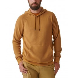 Men's Bay Stretch Waffle-Knit Hoodie Brown $12.49 Sweatshirt