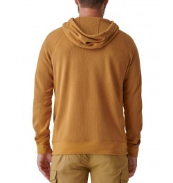 Men's Bay Stretch Waffle-Knit Hoodie Brown $12.49 Sweatshirt