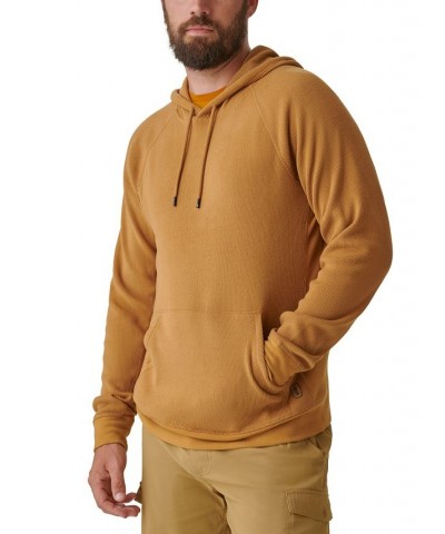 Men's Bay Stretch Waffle-Knit Hoodie Brown $12.49 Sweatshirt