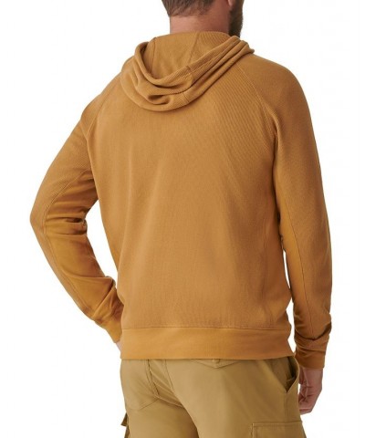 Men's Bay Stretch Waffle-Knit Hoodie Brown $12.49 Sweatshirt